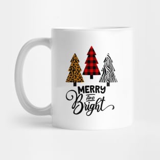 Merry And Bright Patterned Christmas Tree Mug